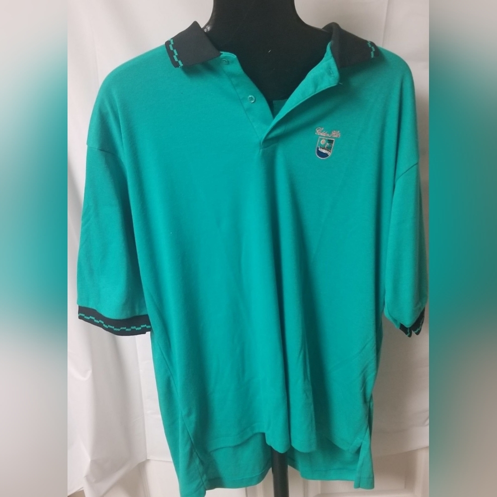PGA Tour Men's Golf size XL Polo Shirt. Golden Hills Golf. Ram Golf Group. USA.